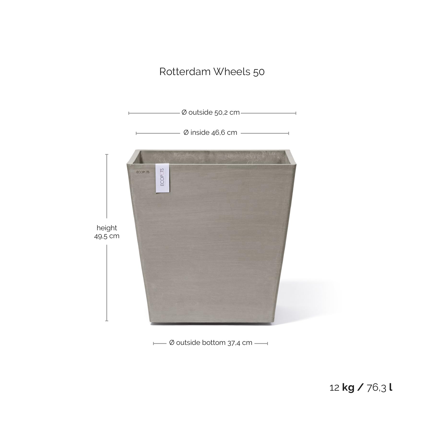 ecopots-rotterdam-50-grand-pot-sur-roues-taupe-50-x-50-x-h-49-2-cm-76-3-l image 5