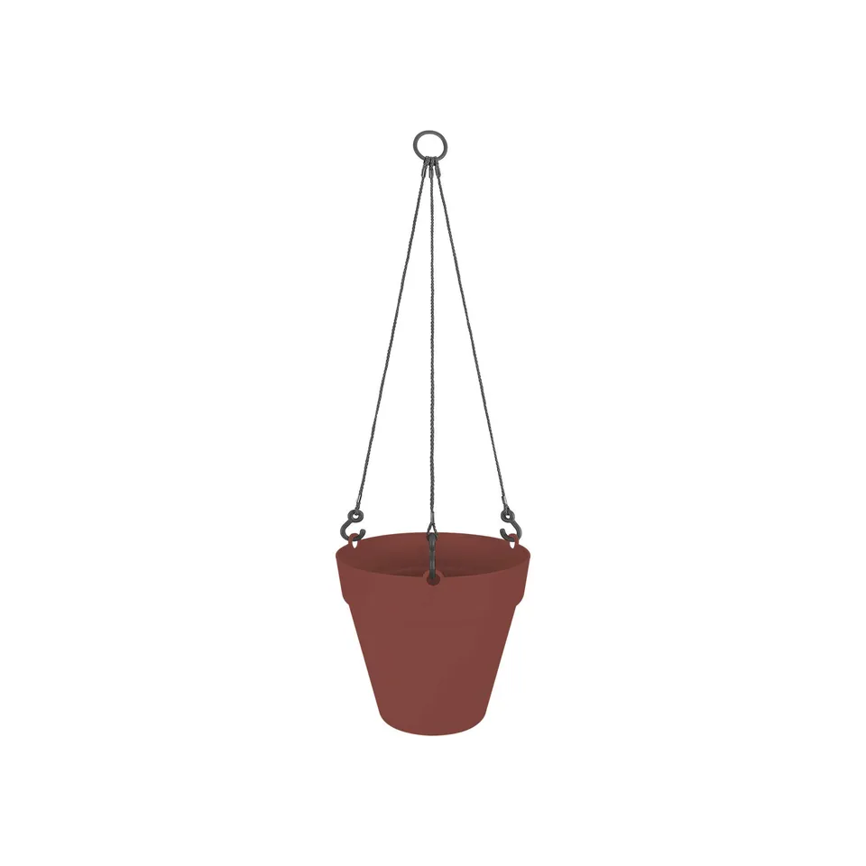 elho-loft-urban-suspension-20-pot-suspendu-19-5-x-h-19-cm-avec-corde-marron-briq image 1