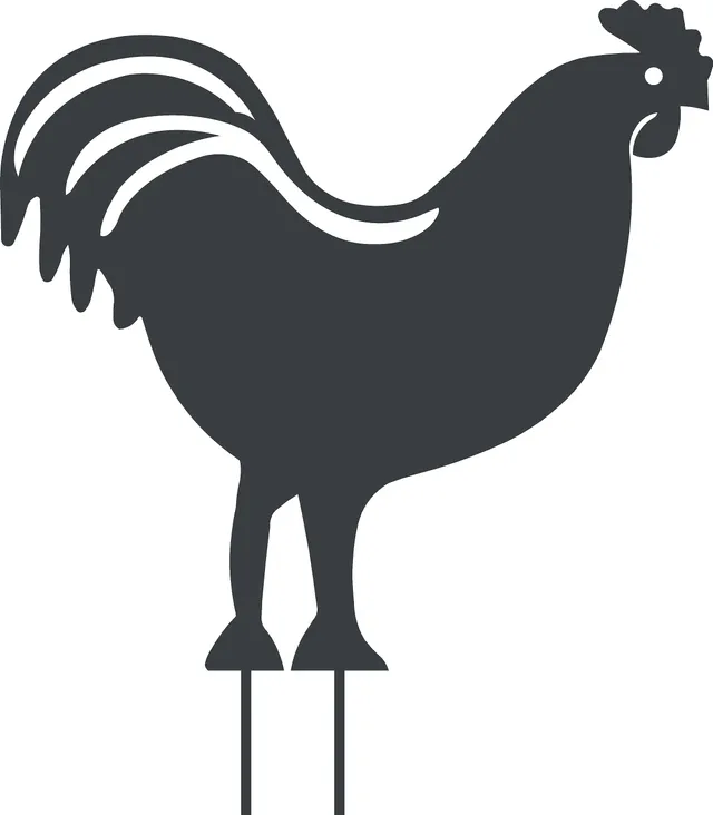 louis-moulin-figurine-piquer-coq-42-5x42-cm-anthracite image 1