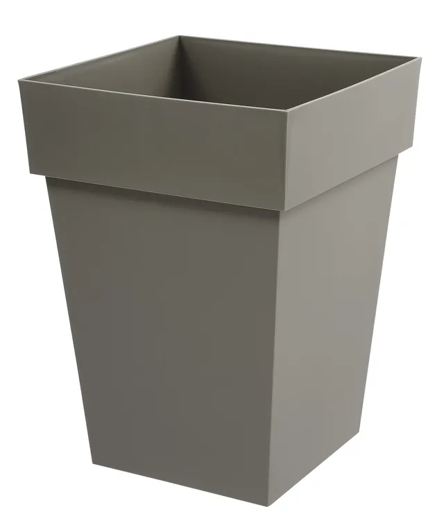 eda-toscane-carr-mi-haut-51-l-pot-de-fleur-39-x-39-x-h-53-cm-taupe image 1