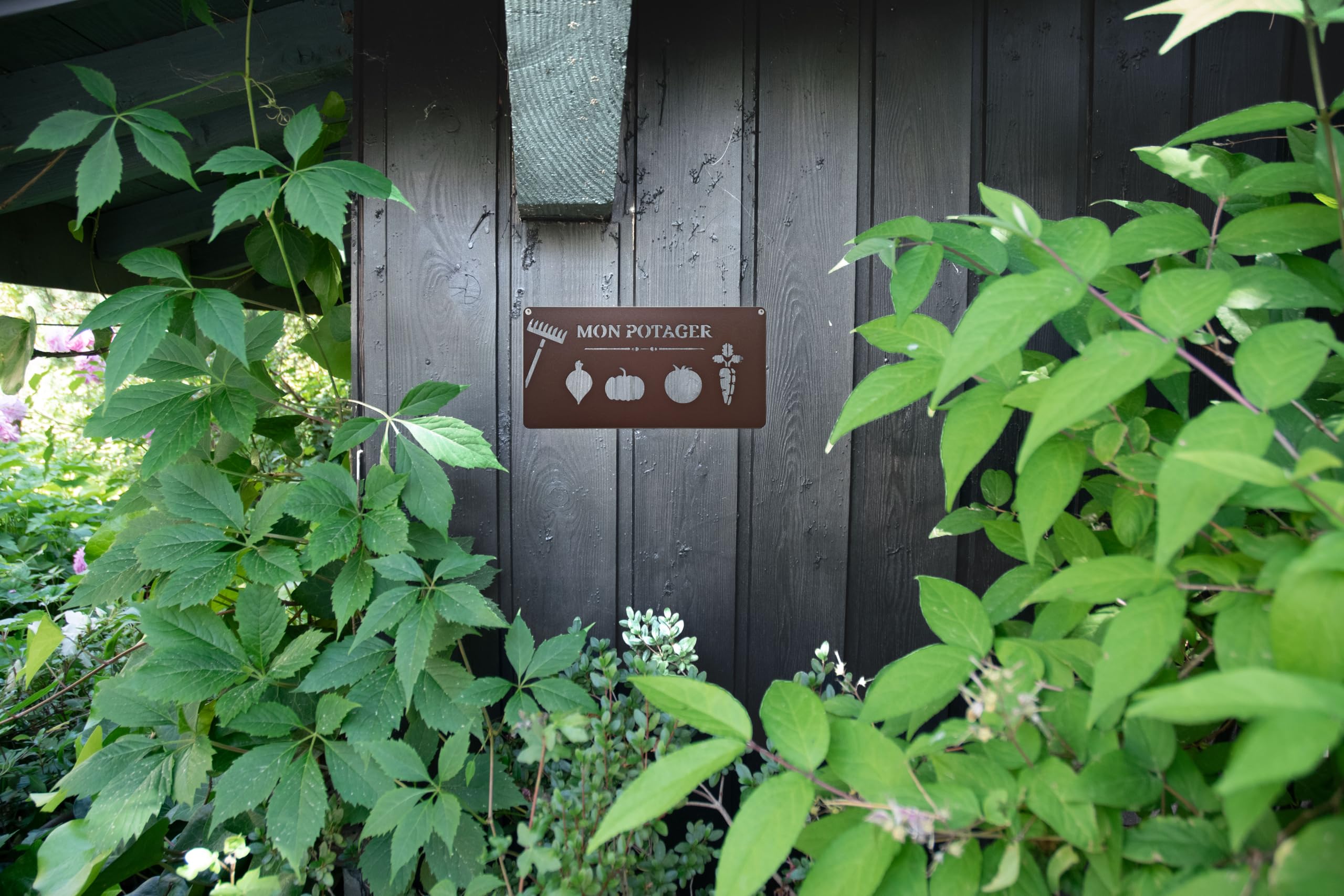 louis-moulin-pancarte-murale-m-tal-mon-potager-25-x-12-5-cm-fer-vieilli image 3