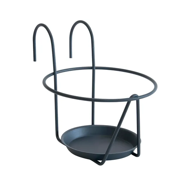 louis-moulin-porte-pots-soucoupe-crochet-16-18-cm-anthracite image 1
