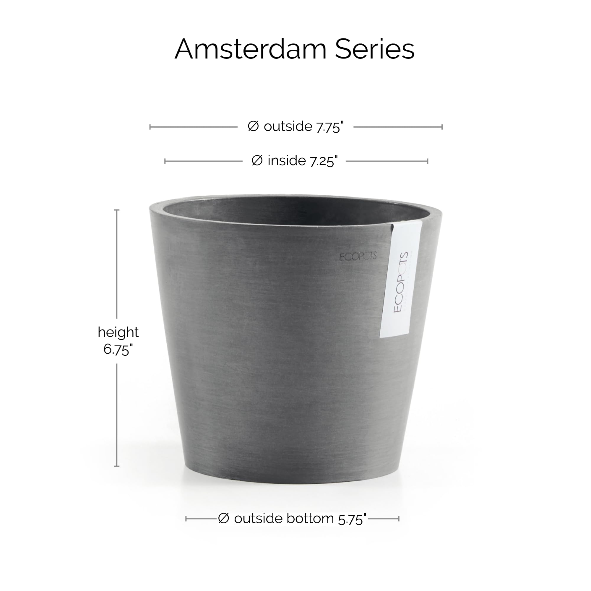 ecopots-amsterdam-20-cm-gris-pot-en-plastique-recycl image 2