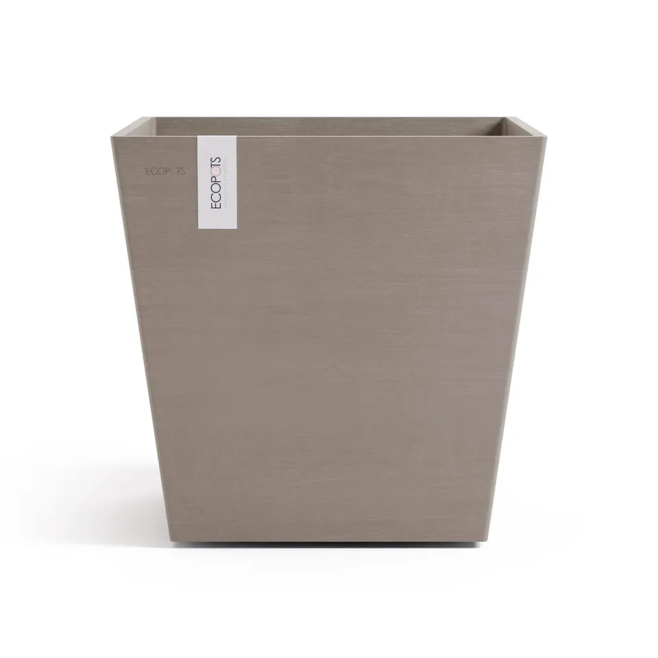 ecopots-rotterdam-45-pot-carr-taupe-avec-r-servoir-d-eau-45-4-x-45-4-x-h-44-cm-6 image 1