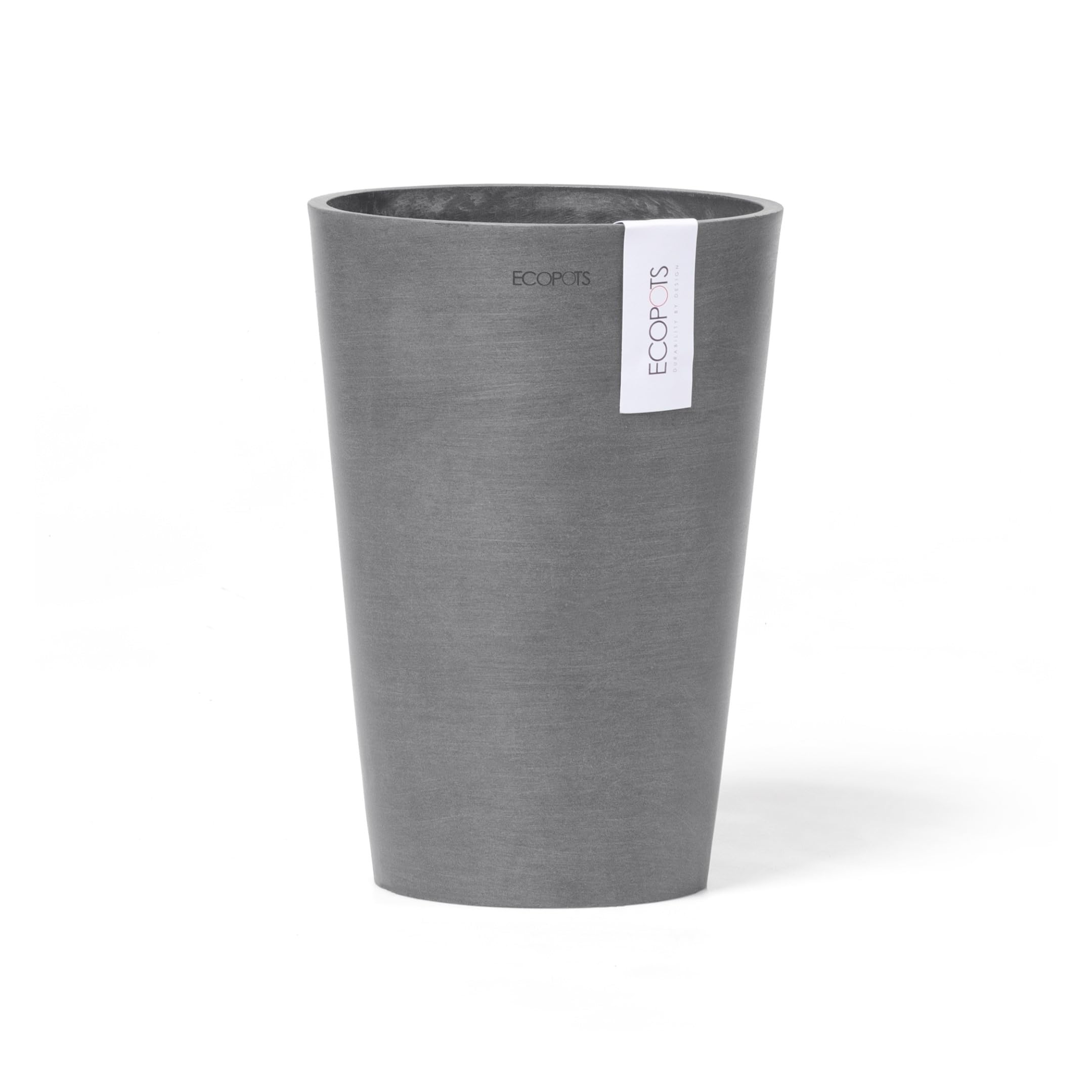 ecopots-pisa-pot-rond-gris-17-cm-int-rieur-et-ext-rieur image 1