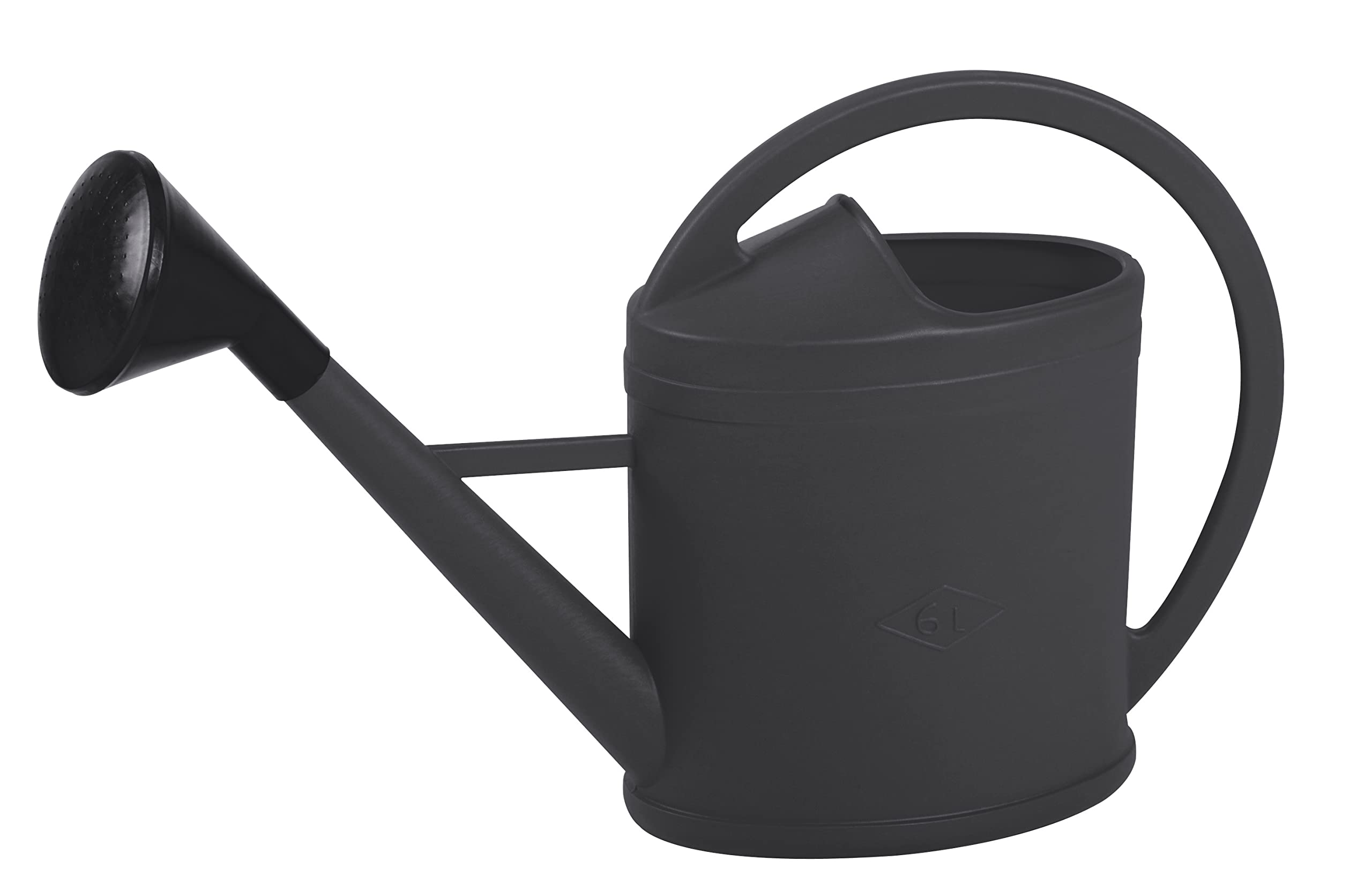 eda-arrosoir-ovale-parisien-6-litres-avec-pomme-gris-anthracite image 1