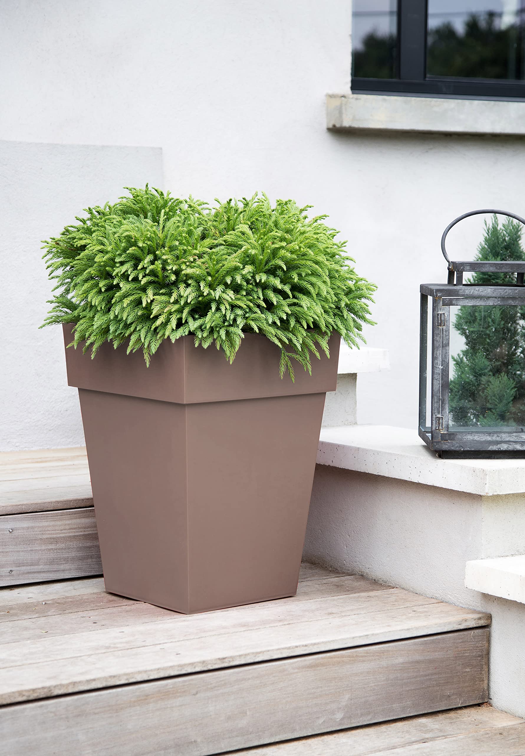 eda-toscane-carr-mi-haut-51-l-pot-de-fleur-39-x-39-x-h-53-cm-taupe image 2