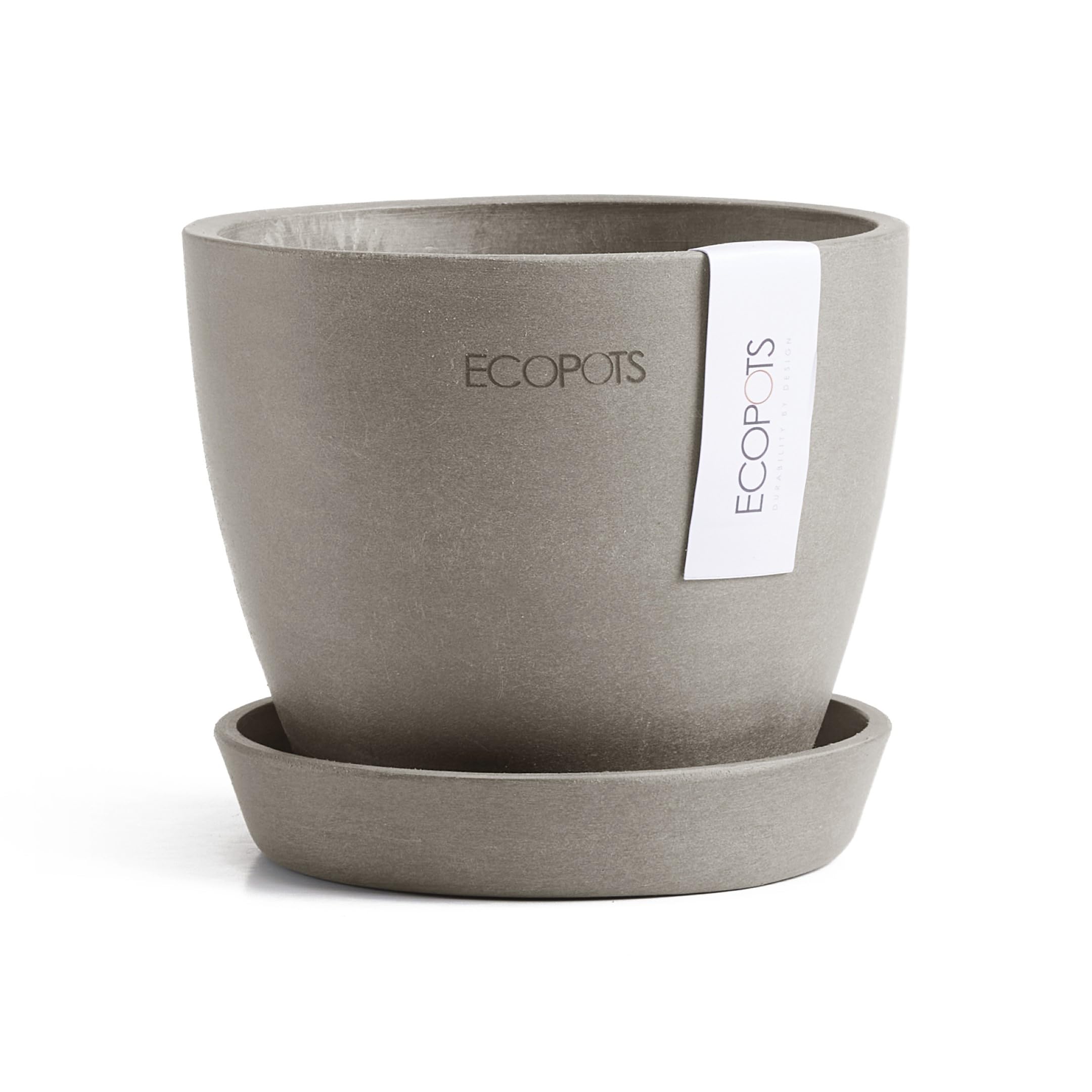 ecopots-antwerp-mini-11-soucoupe-taupe-11-5-x-11-5-x-10-1-cm image 1