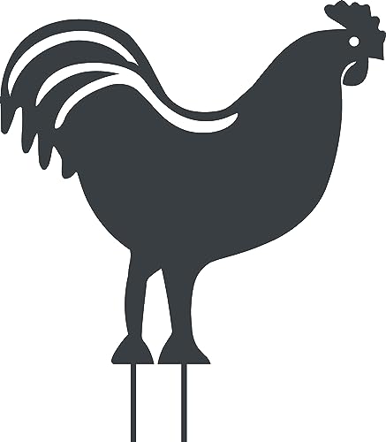 louis-moulin-figurine-piquer-coq-42-5x42-cm-anthracite image 4