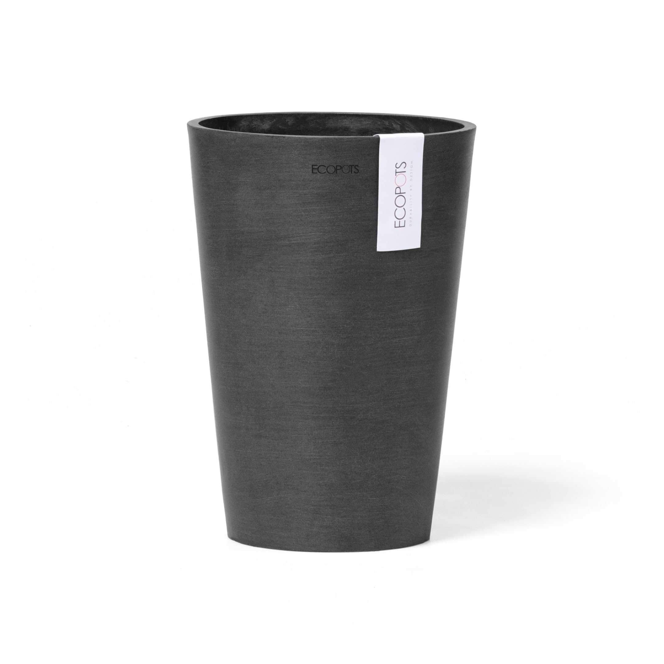 ecopots-pisa-21-pot-rond-gris-fonc-21-x-h-30-cm-6-8-l image 1