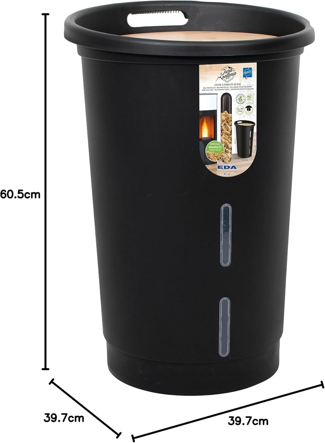 eda-coffre-granul-s-jura-montania-38-l-avec-roulettes-25-kg-pellets-noir-et-couv image 7