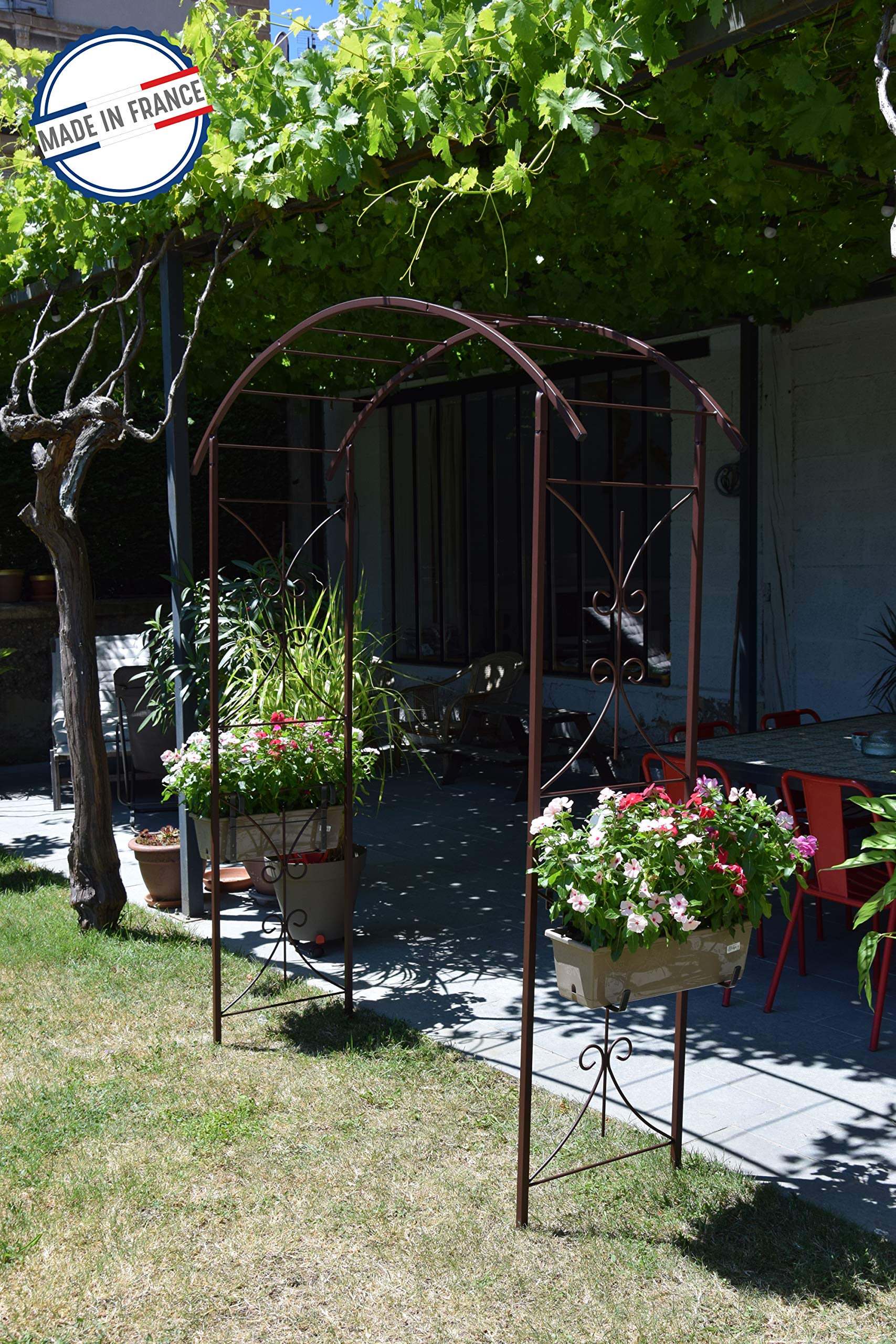 louis-moulin-arche-tube-carr-3026-pour-plante-grimpante-fer-vieilli-180-x-50-x-2 image 3