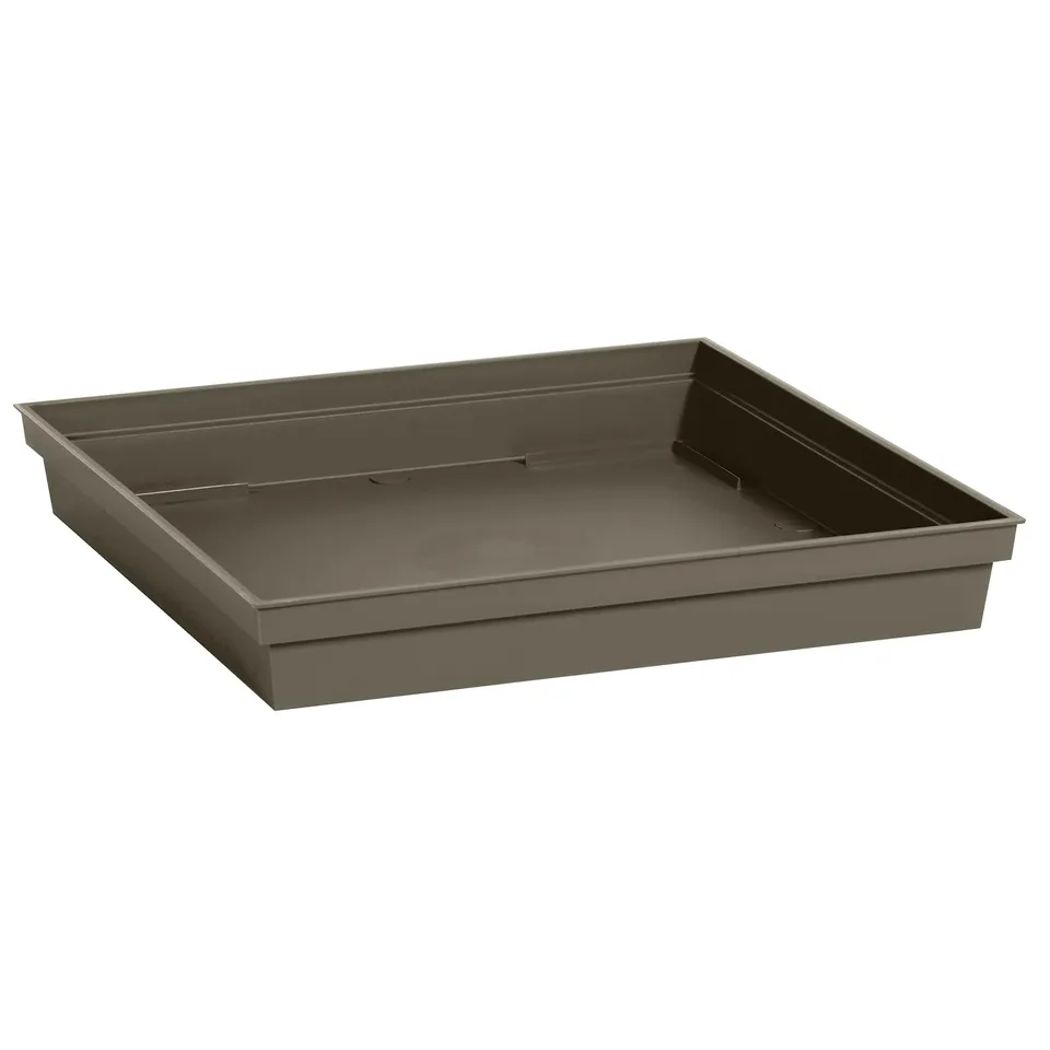 eda-toscane-soucoupe-carr-e-26-7-cm-pour-pot-32-cm-taupe image 1