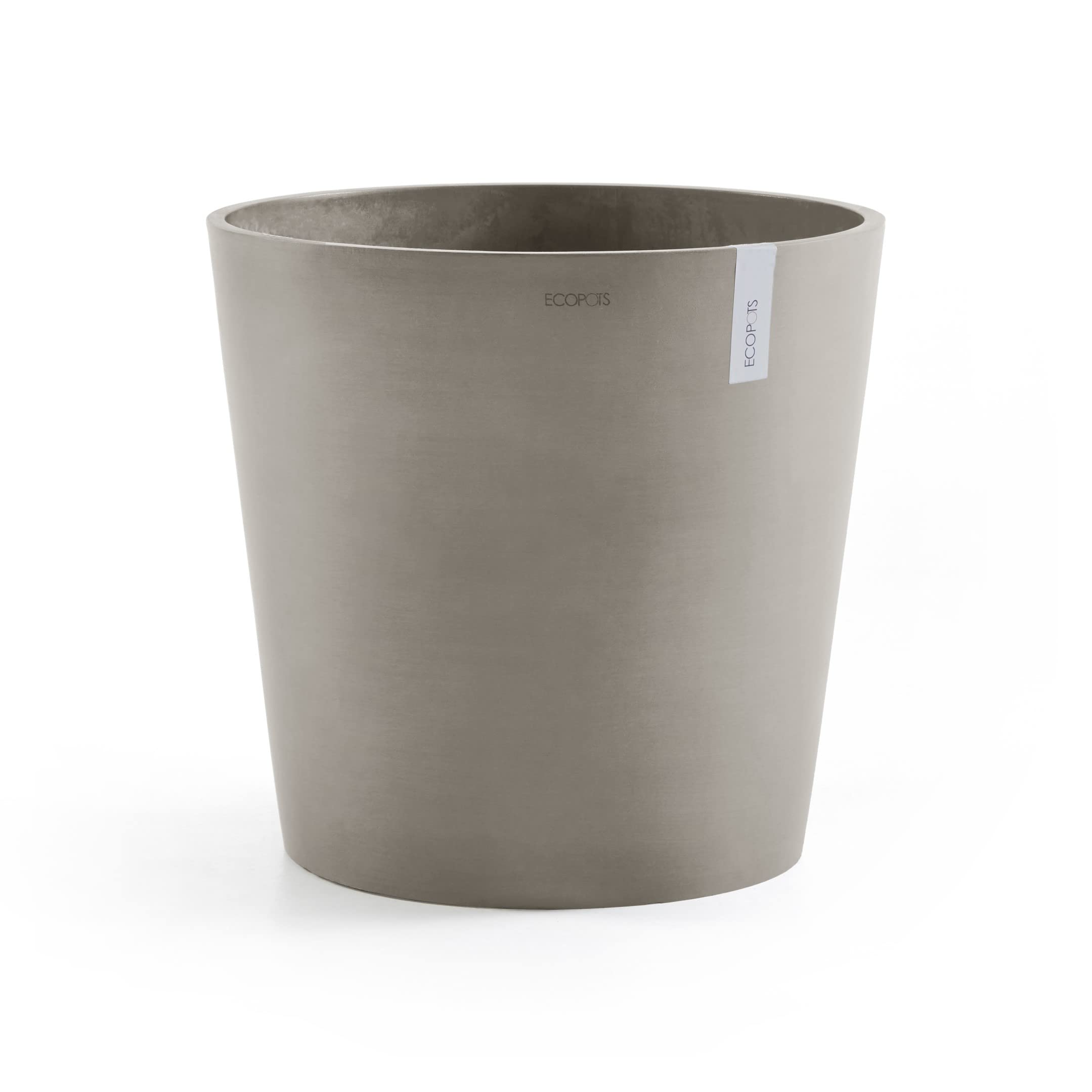 ecopots-amsterdam-pot-rond-taupe-50-x-h-43-8-cm-avec-r-servoir-d-eau image 1