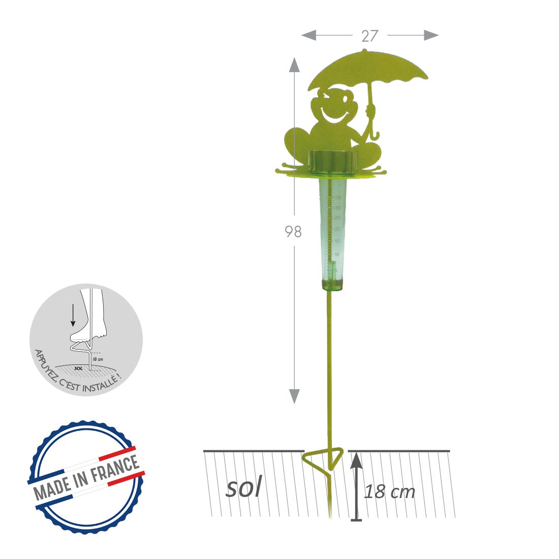 louis-moulin-support-pluviom-tre-piquer-grenouille-1-16-m-vert-anis-made-in-fran image 2