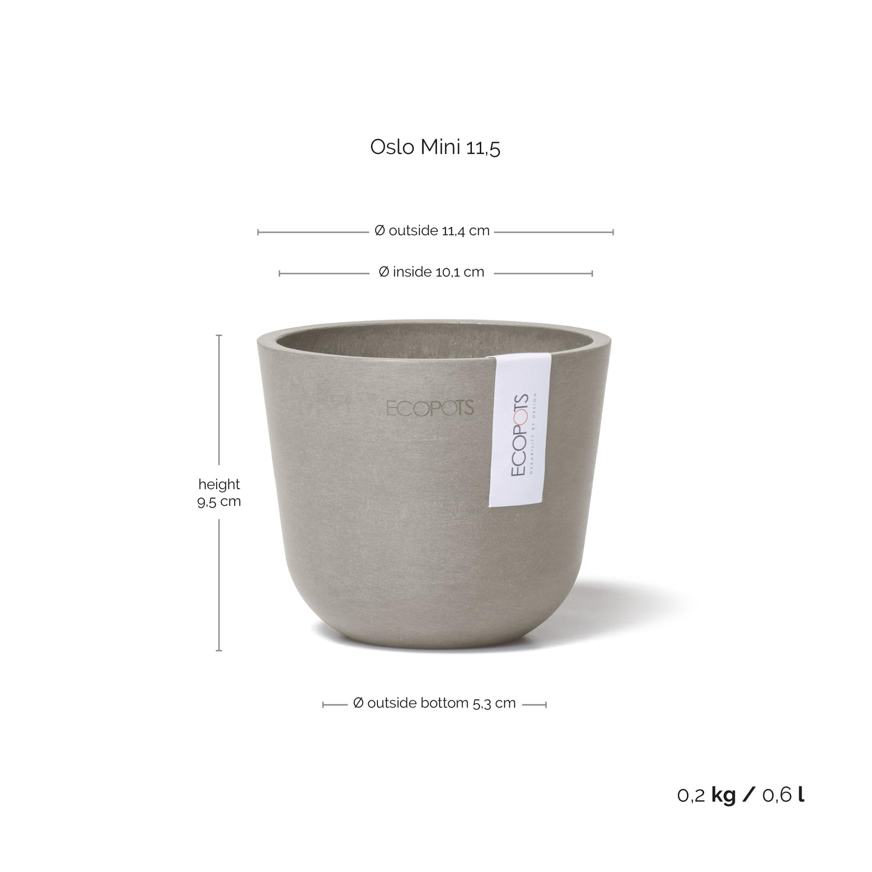 ecopots-oslo-mini-pot-taupe-d-11-x-h-9-6-cm image 3