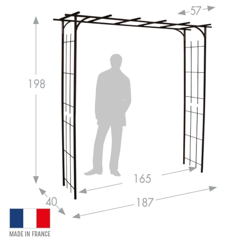 louis-moulin-arche-de-jardin-pergola-noir-charbon-support-plantes-grimpantes-198 image 5