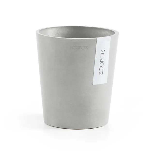 ecopots-morinda-pot-orchid-e-14-cm-blanc-plastique-recycl-base-sur-lev-e-anti-ex image 1