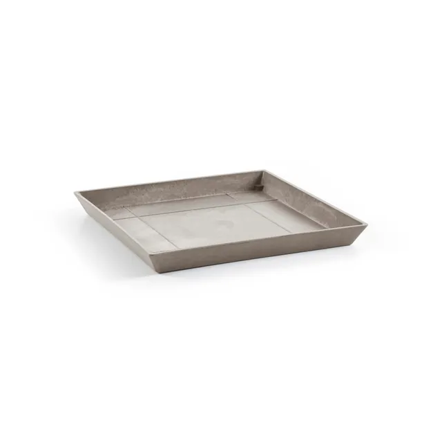 ecopots-square-50-soucoupe-carr-e-taupe-43-x-43-x-h-3-5-cm image 1