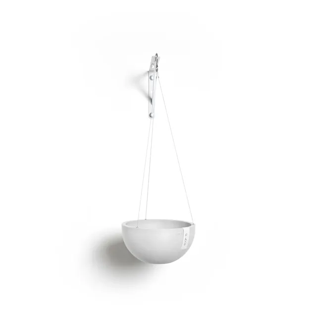 ecopots-bruxelles-pot-suspendu-rond-27-cm-blanc-plastique-recycl image 1