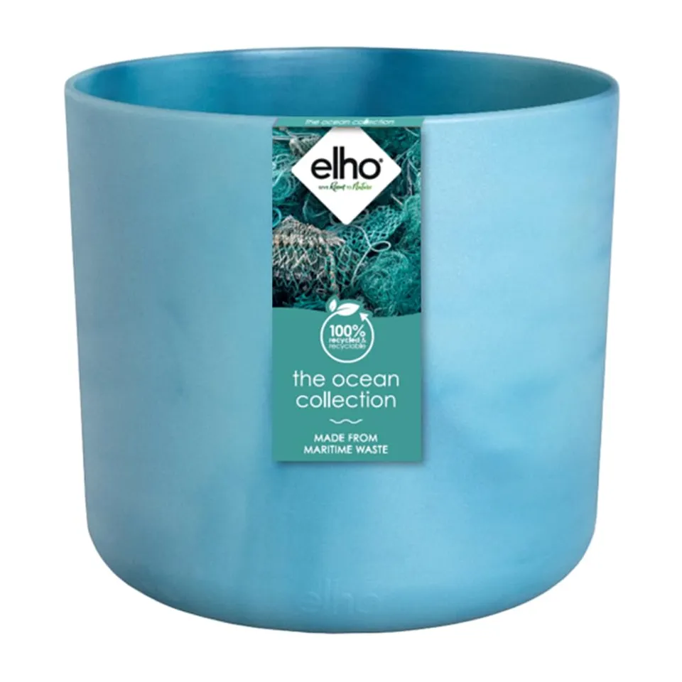 elho-the-ocean-collection-ronde-22cm-pot-bleu-atlantique-22-3-x-h-20-4-cm image 1