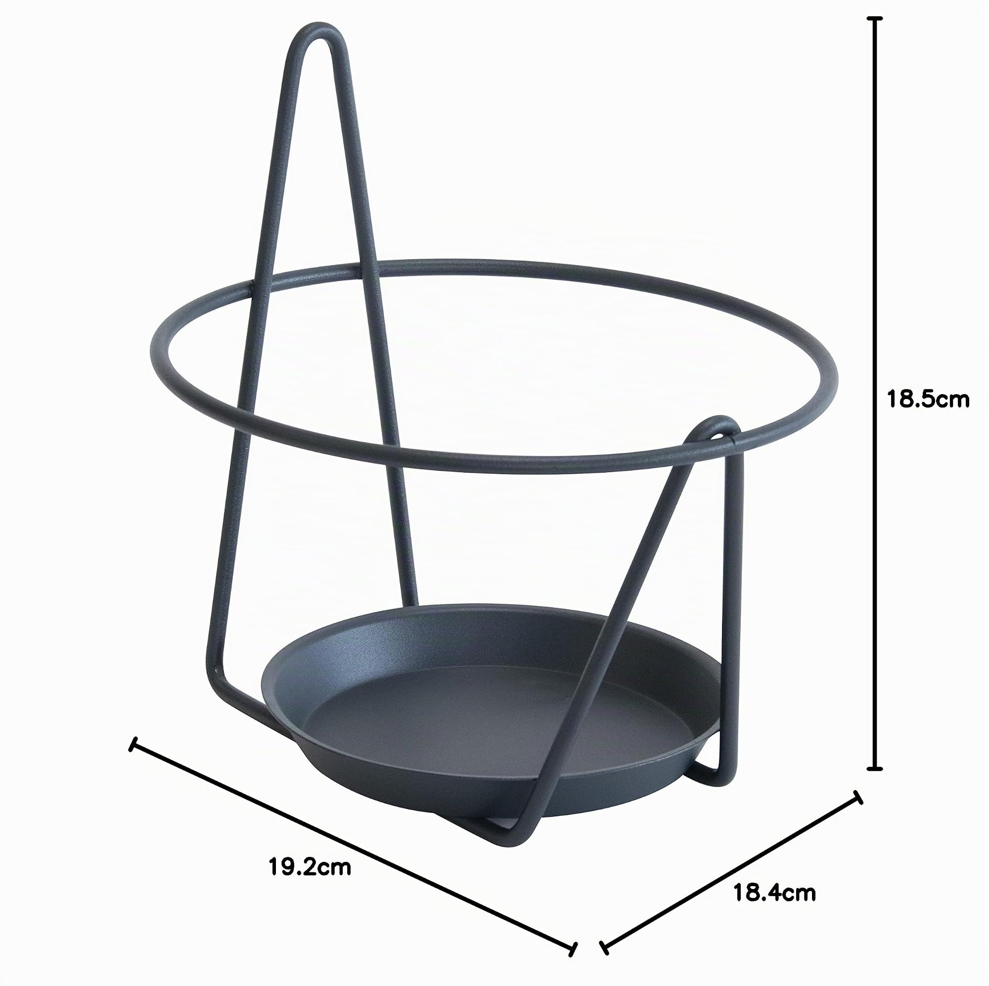 louis-moulin-porte-pots-soucoupe-mural-16-18-cm-anthracite-made-in-france image 4