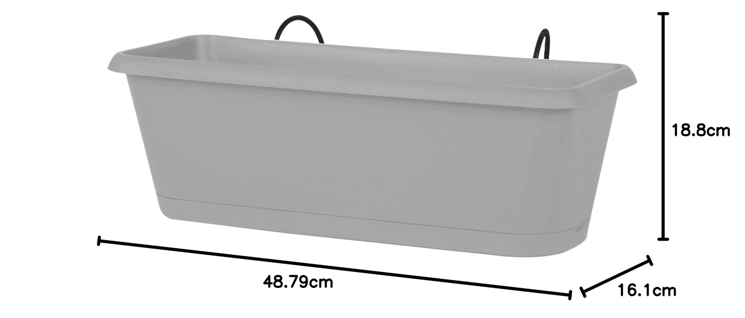 eda-jardini-re-chorus-50-cm-9-4-l-avec-r-serve-d-eau-support-gris-b-ton image 3
