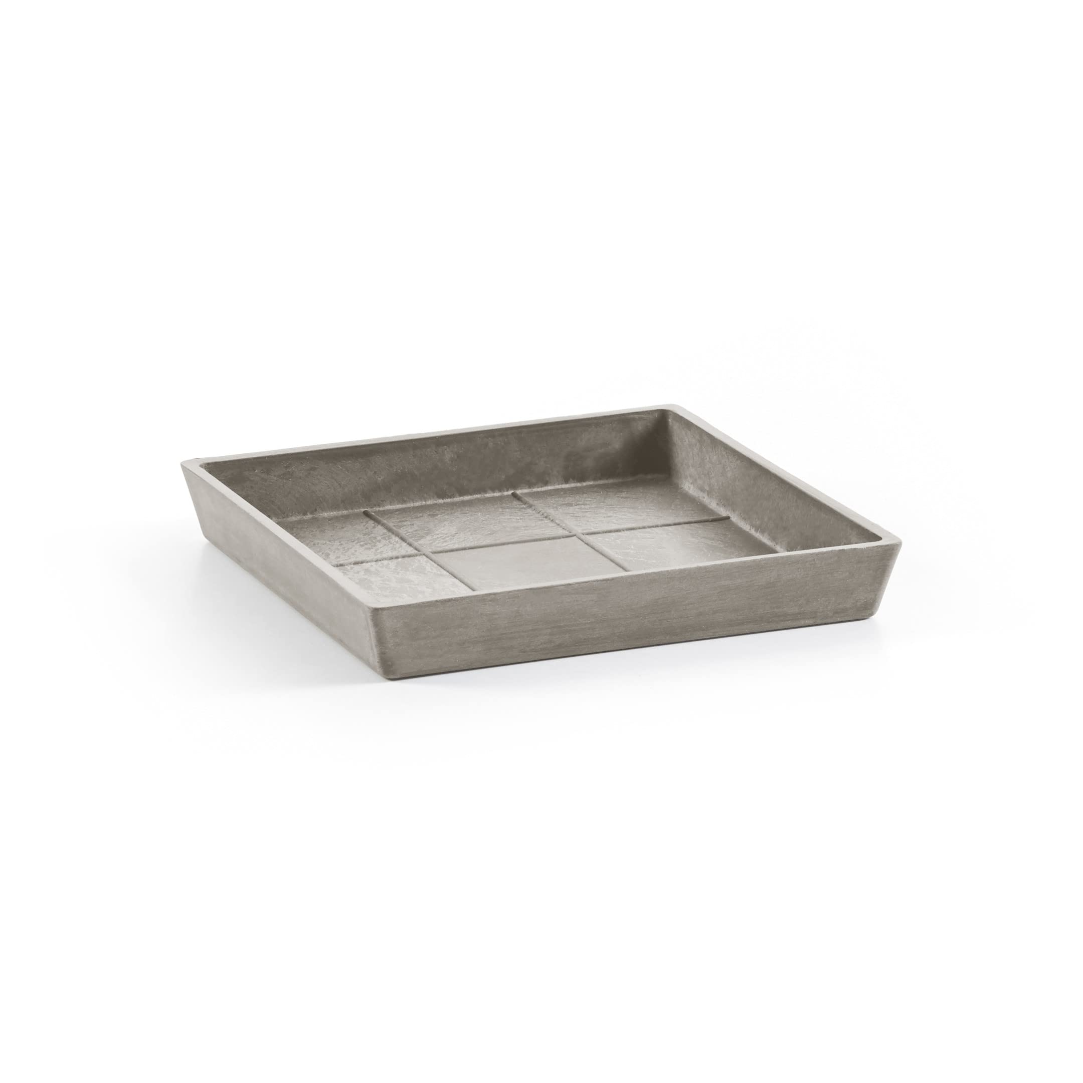 ecopots-square-25-soucoupe-carr-e-taupe-22-x-22-x-h-2-6-cm image 1