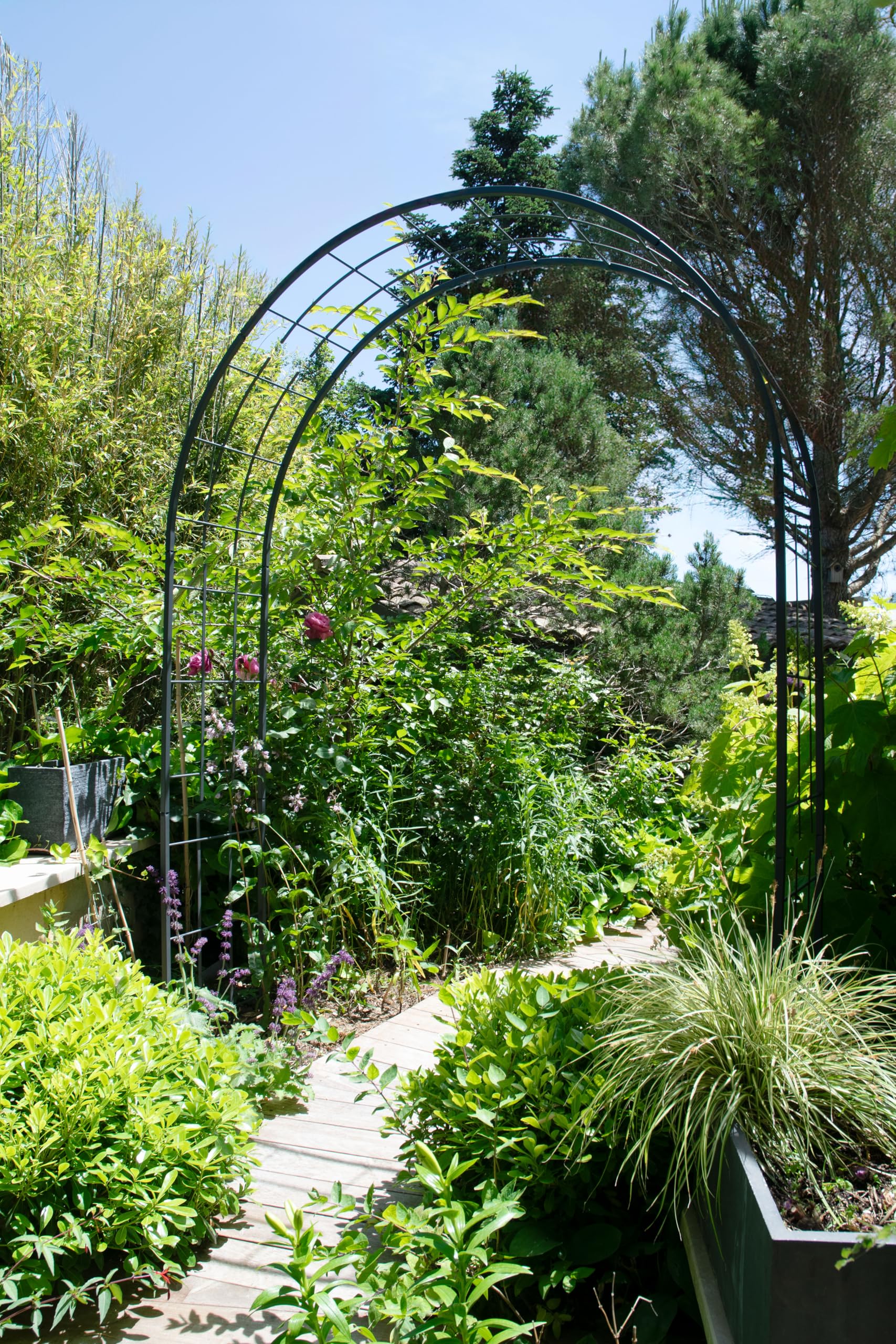 louis-moulin-treillage-arche-de-jardin-250-x-180-x-50-cm-anthracite image 3