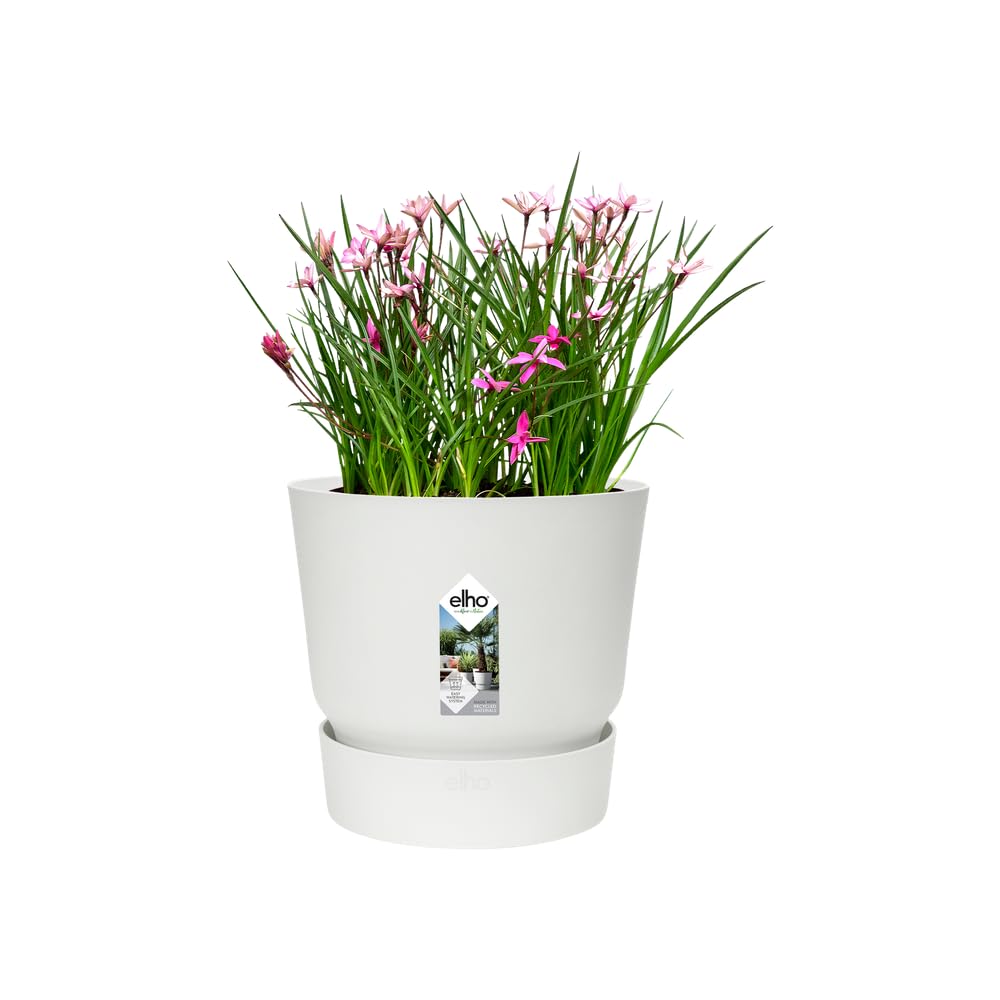 elho-greenville-rond-25-cm-pot-de-fleur-blanc-avec-soucoupe-int-gr-e image 3