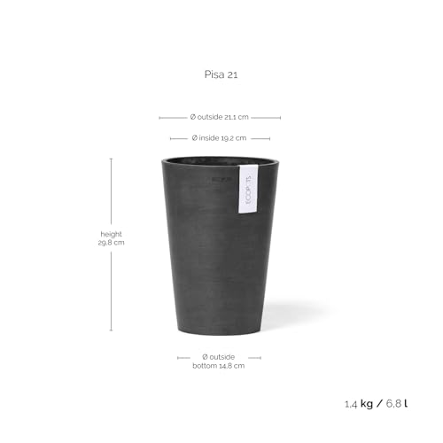 ecopots-pisa-21-pot-rond-gris-fonc-21-x-h-30-cm-6-8-l image 6