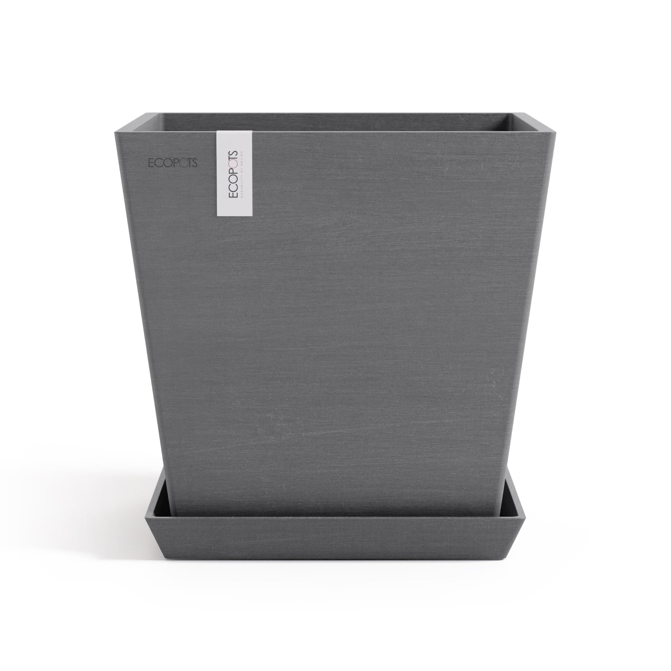 ecopots-rotterdam-pot-carr-25-gris-avec-r-servoir-d-eau-25-2-x-25-2-x-h-24-5-cm- image 3