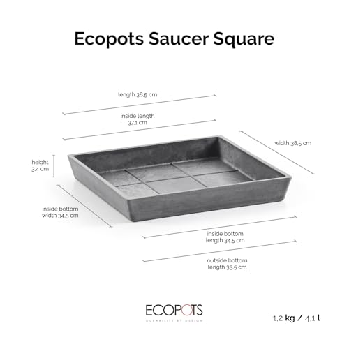 ecopots-rotterdam-soucoupe-square-45-gris-38-5-x-38-5-x-h-3-4-cm image 7