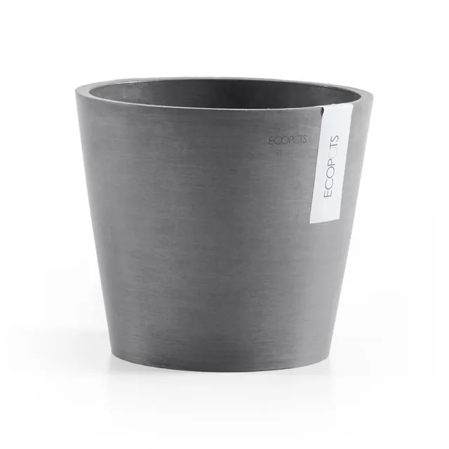 ecopots-amsterdam-20-cm-gris-pot-en-plastique-recycl image 1