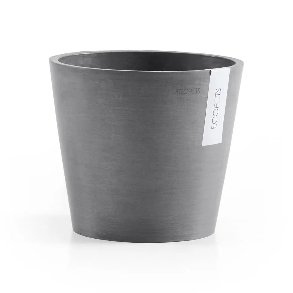 ecopots-amsterdam-20-cm-gris-pot-en-plastique-recycl image 1