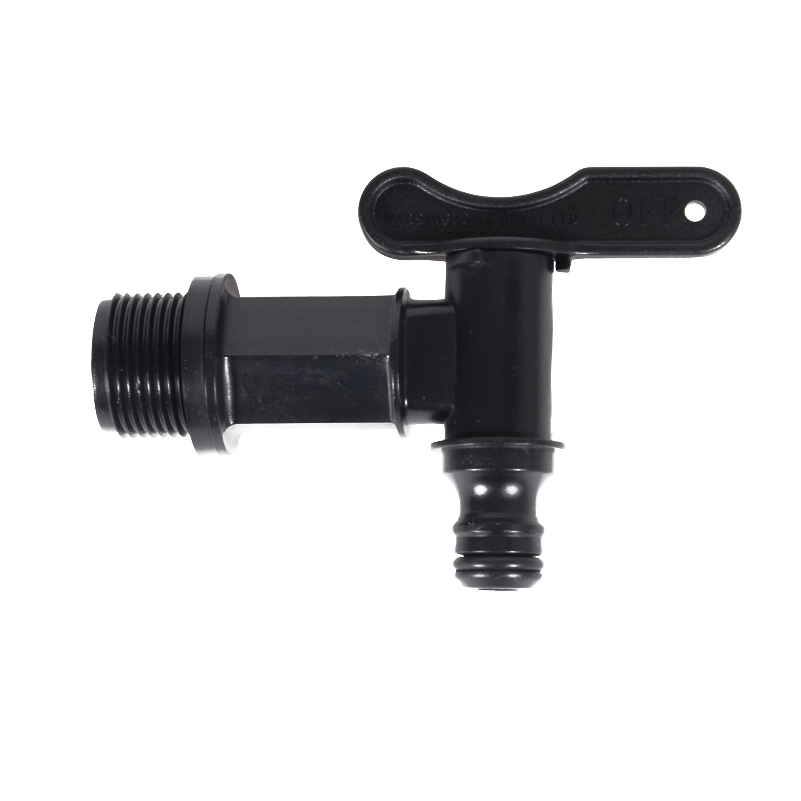 eda-robinet-pour-r-cup-rateur-d-eau-3-4-gaz-noir-filetage-long-joint-inclus-d-bi image 1