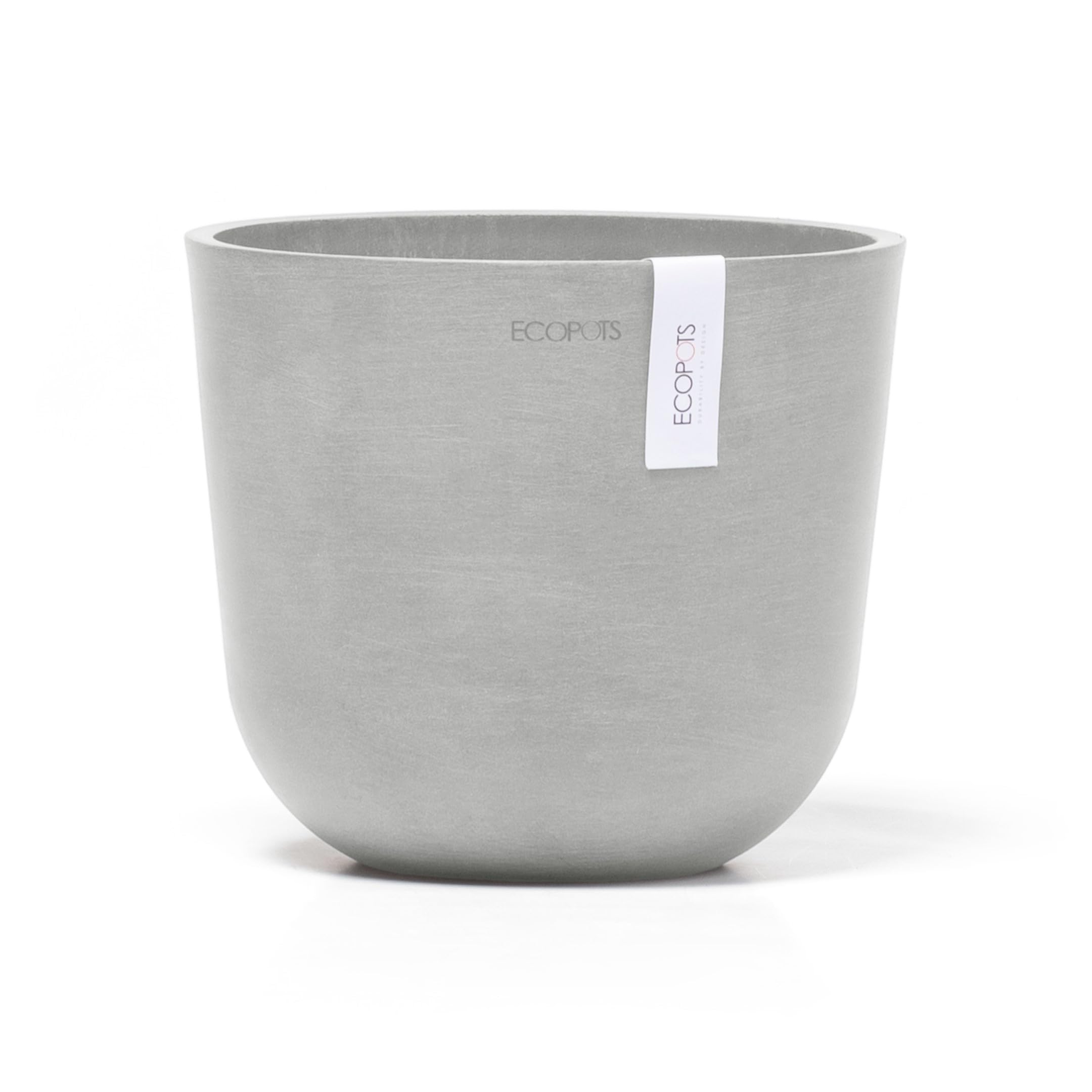 ecopots-oslo-pot-rond-gris-clair-19-cm-int-rieur-ext-rieur image 1