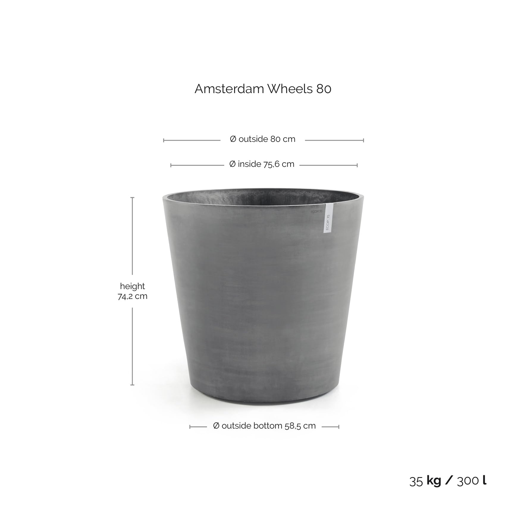 ecopots-amsterdam-wheels-grand-pot-sur-roues-80-cm-gris-300-l image 2