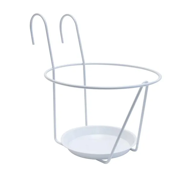 louis-moulin-porte-pots-soucoupe-crochet-25-cm-blanc-fixation-balcon image 1