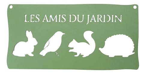 louis-moulin-pancarte-murale-m-tal-les-amis-du-jardin-25-5-x-12-5-cm-vert-p-le image 4