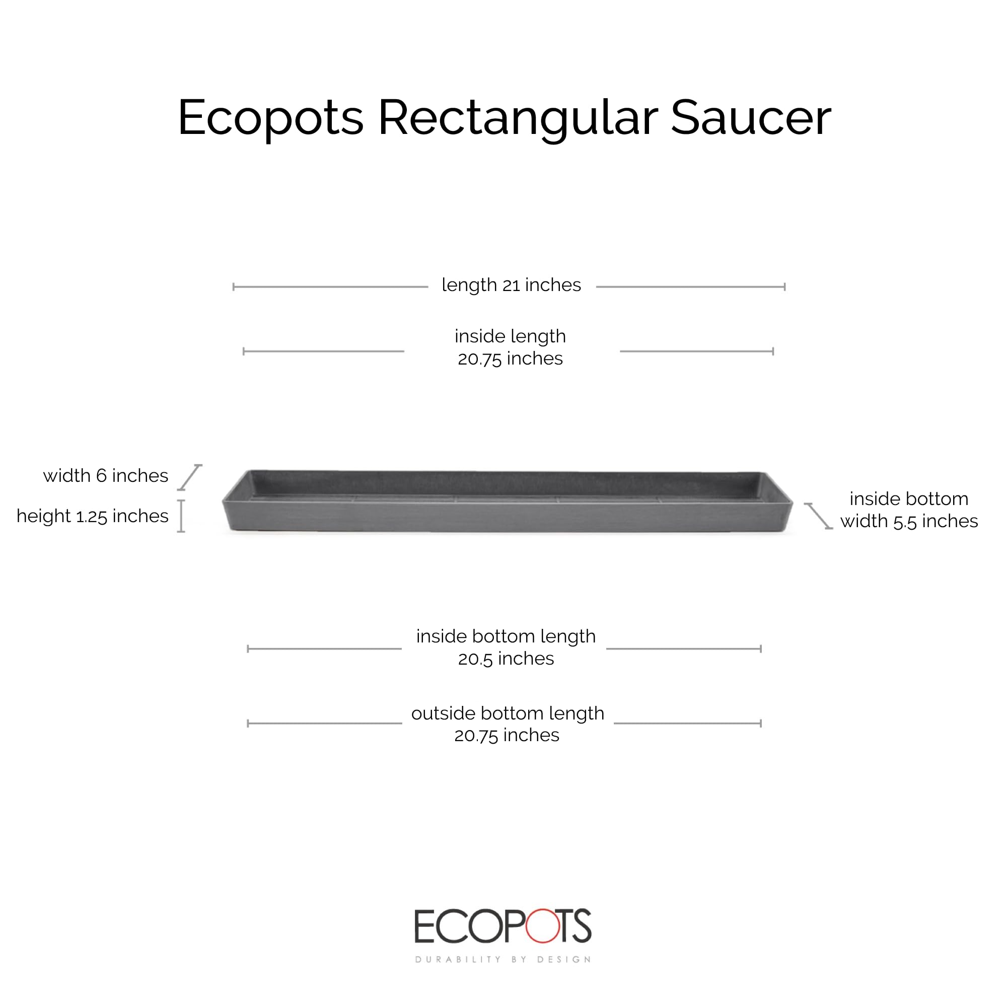 ecopots-soucoupe-rectangulaire-55-gris-53-5-x-15-5-x-h-3-3-cm image 3