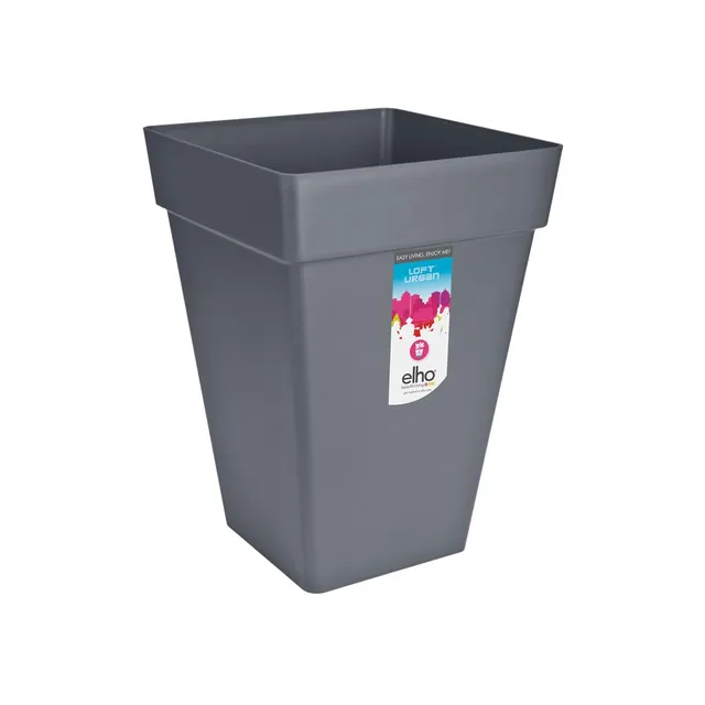 elho-loft-urban-carr-haut-37cm-pot-de-fleurs-anthracite image 1