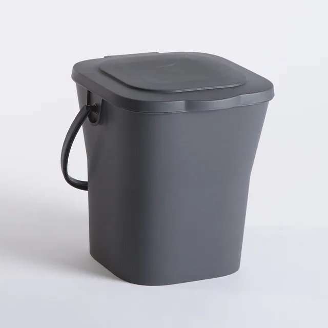 eda-seau-compost-6-l-avec-couvercle-gris image 1