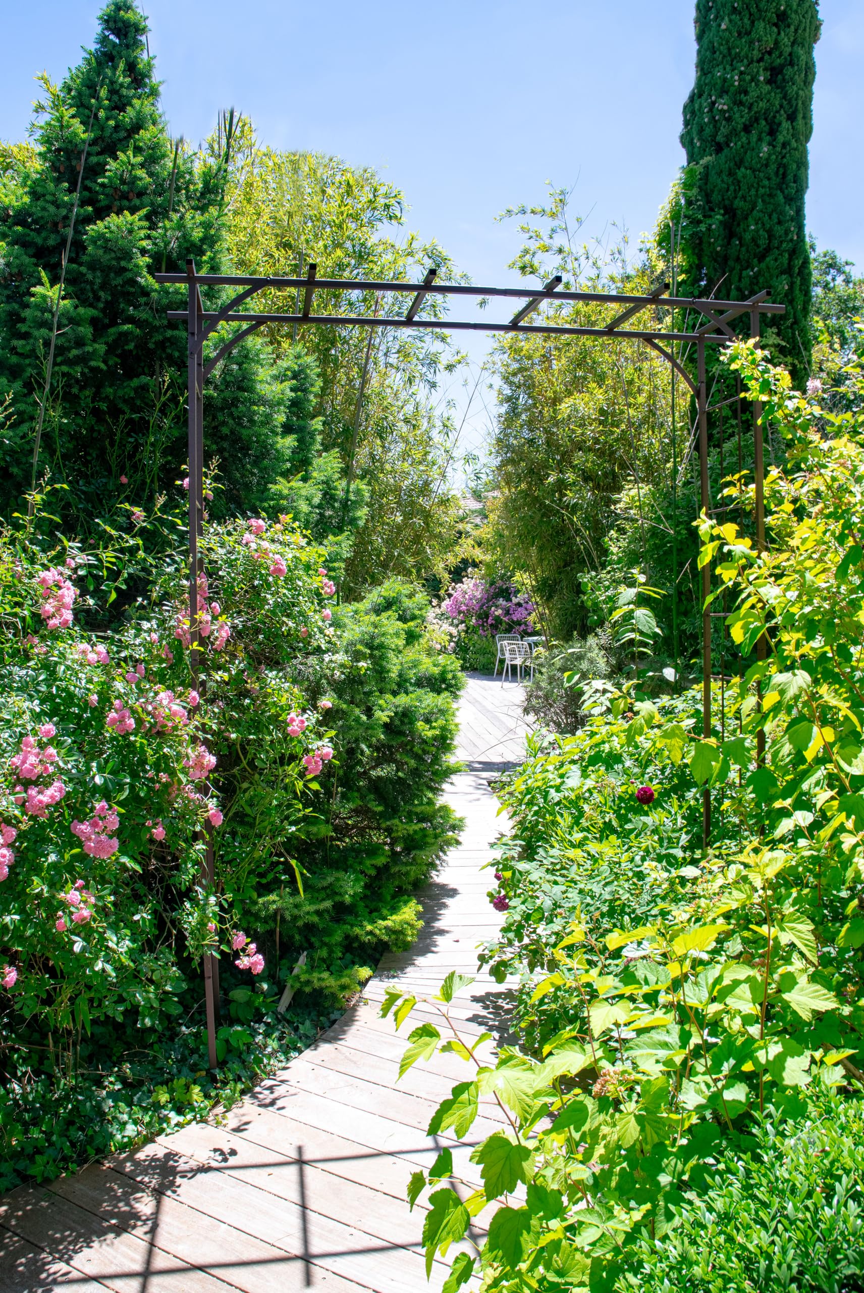 louis-moulin-arche-de-jardin-pergola-noir-charbon-support-plantes-grimpantes-198 image 3