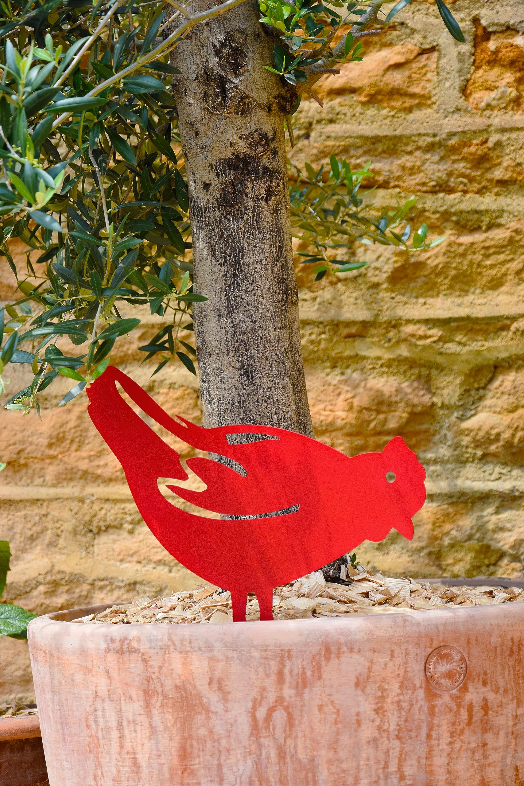 louis-moulin-figurine-piquer-poule-28x39-cm-rouge image 4