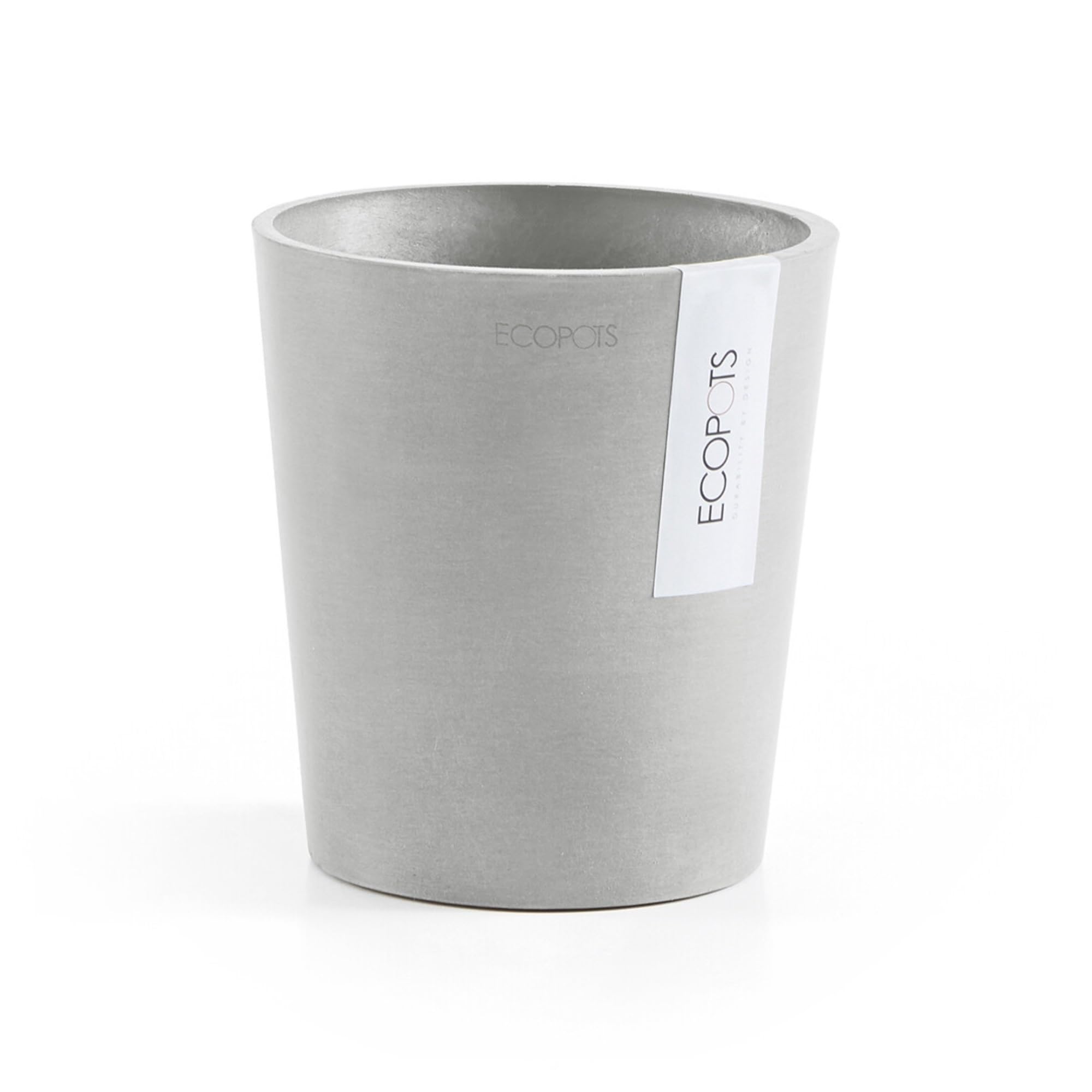 ecopots-morinda-pot-orchid-e-14-cm-blanc-plastique-recycl-base-sur-lev-e-anti-ex image 1