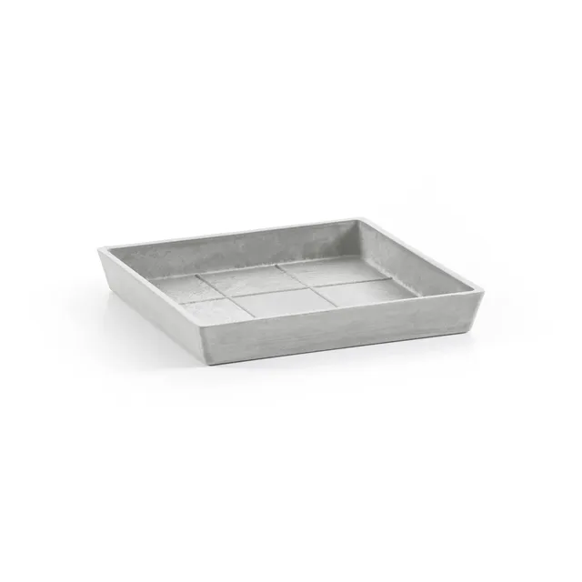 ecopots-square-45-soucoupe-blanc-gris-38-5-cm image 1