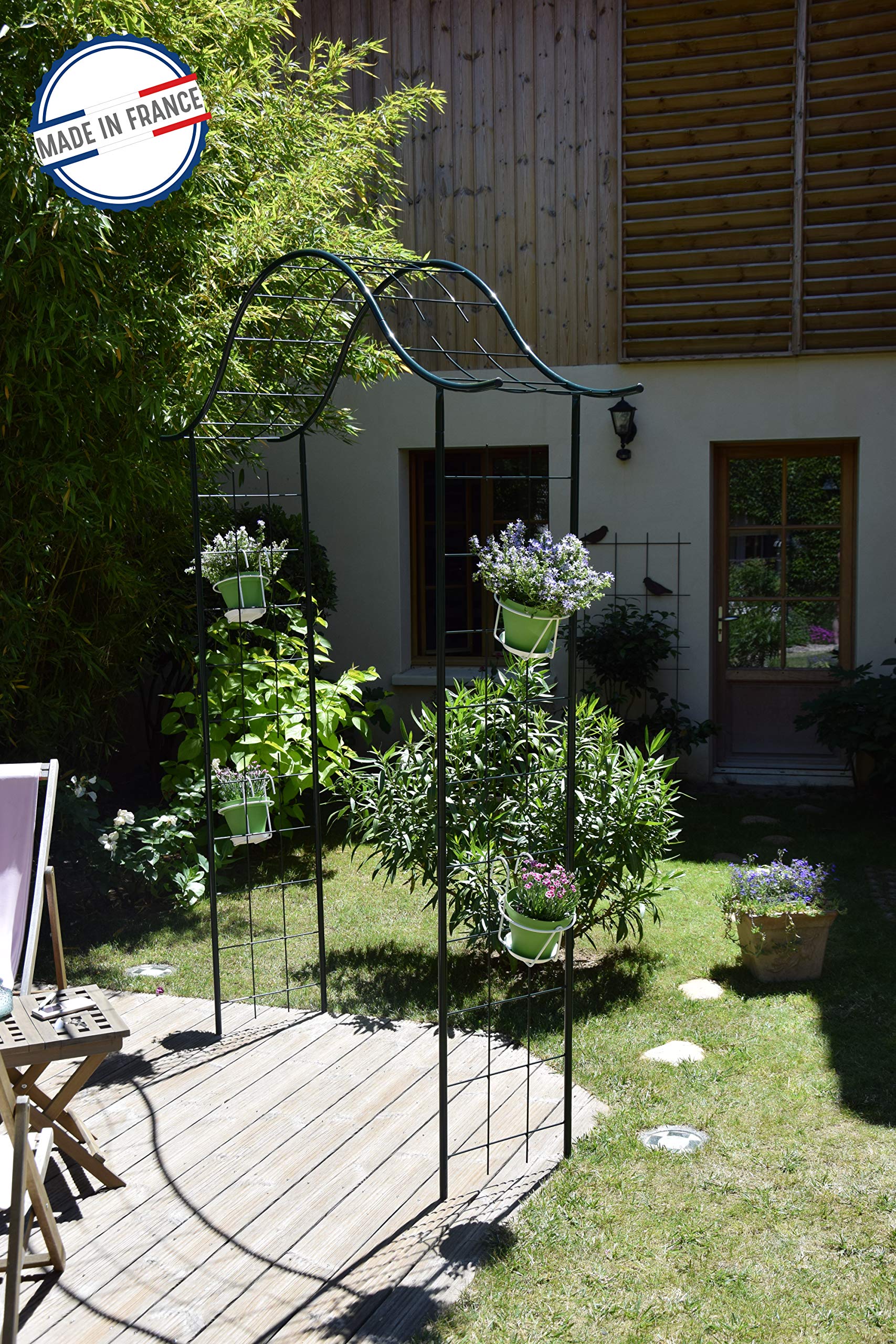 louis-moulin-arche-tube-rond-20-portique-200x40x250-cm-vert-sapin-made-in-france image 3