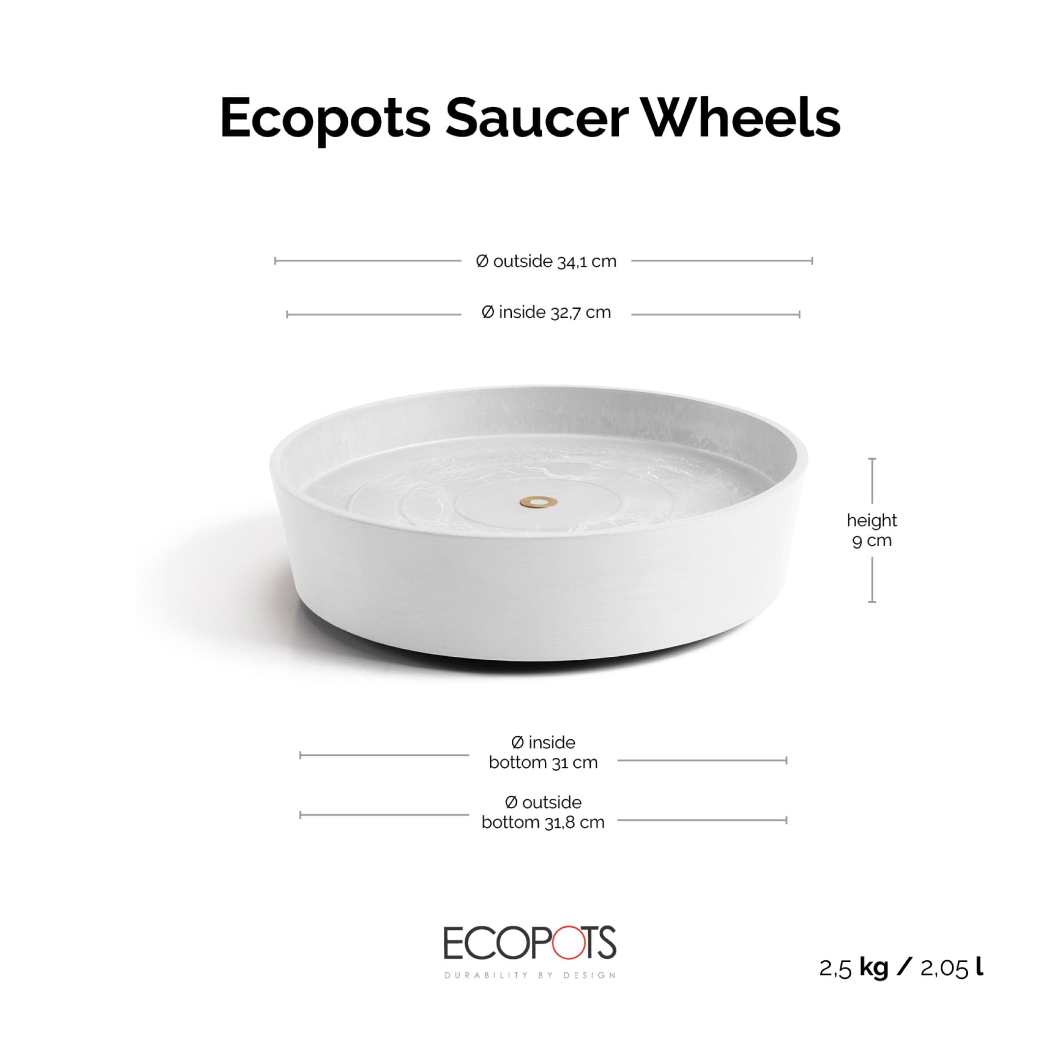 ecopots-wheels-40-support-roulettes-blanc-pur-34-1-x-h-9-cm image 2