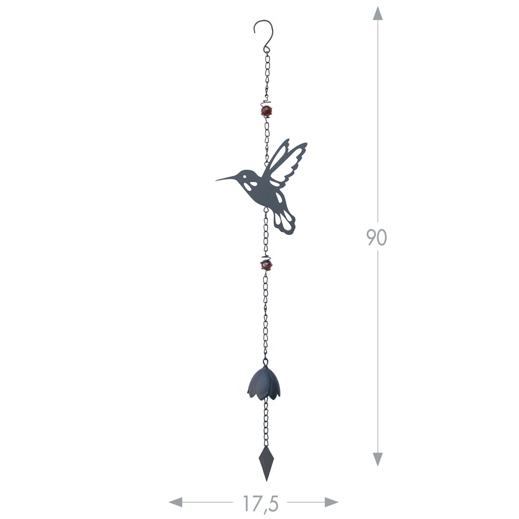 louis-moulin-carillon-m-tal-colibri-90-cm-anthracite image 2